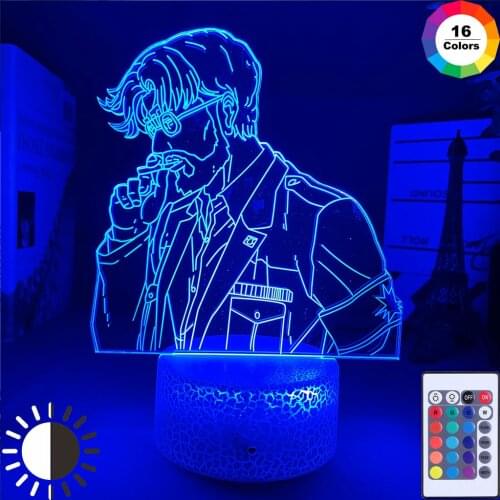 Attack on Titan Zeke Jaeger Acrylic 3d Lamp Hange Zoe for Home Room Decor Light Child Gift Hange Zoe LED Night Light Anime