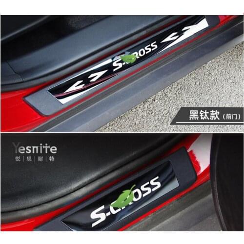 Car Styling Accessories For Suzuki Sx4 Scross S-cross S Cross 2017 2018 Door Sill Scuff Plate Protector Guard Sticker 2014-2019