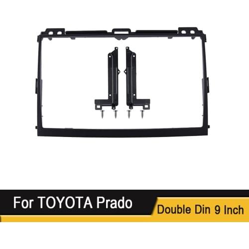 9Inch Car Radio Fascia For TOYOTA Prado 120 2009 Stereo Audio Frame GPS DVD Player Dashboard Surround Panel Bezel Mounting Plate
