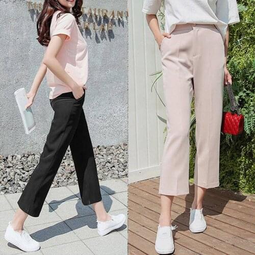 Suit Pants Women Korean Fashion High Waist Casual Clothing Baggy Pantalons Ropa Mujer Plus Size Straight Trousers Spring Summer