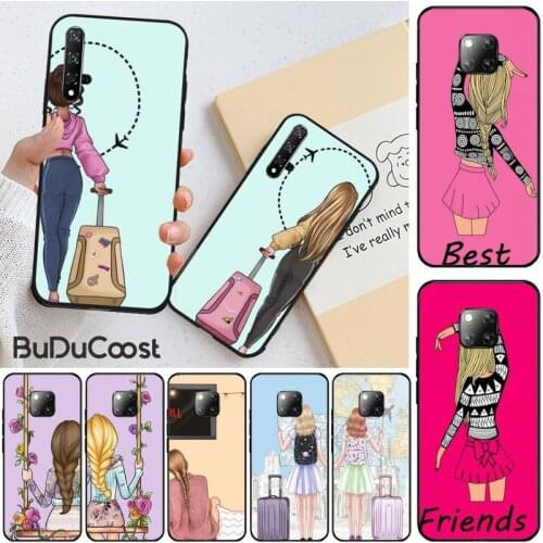 Girls Bff Best Friends Forever Painted Phone Case For Huawei Honor 8X 9 10 20 Lite 7A 8A 5A 7C 10i 20i 9X play 8C