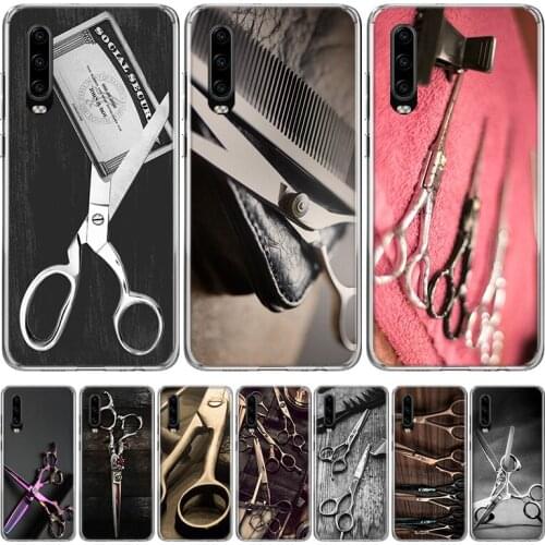 Hair Stylist Scissors Brush Phone Case for Huawei P30 P40 P20 P10 Mate 20 10 30 Lite Pro P Smart Z Plus + Art Luxury Cover Coque