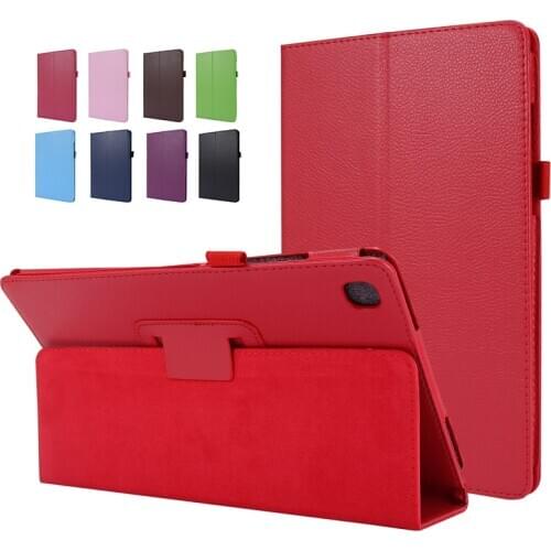 Lychee Pattern Case For Samsung Galaxy Tab A7 10.4 2020 SM-T500 SM-T505 SM-T507 10.4" Flip Stand PU Leather Cover