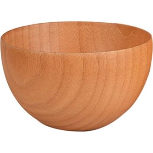 Wooden Rice Bowl Noodle Soup Dinning Heat Insulated Kitchen Kids Adult Tableware Kitchen Accessory Tableware for Kitchen Dining