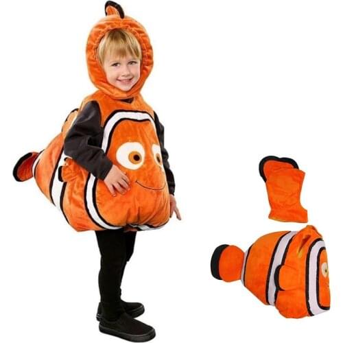 Kids Baby Carnival Purim Cosplay Funny Clownfish Fish Nemo Costume Child Boys Girls Cos Costume Christmas Halloween party Outfit
