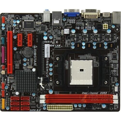 For BIOSTAR TA55MU3 Original Used Desktop Motherboard A55 Socket FM1 DDR3 16G SATA2 USB2.0 Micro ATX