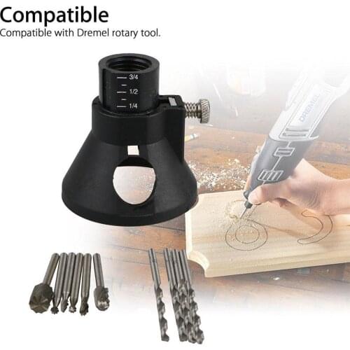 Dremel Rotary Multi Tool Cutting Guide HSS Router Drill Bits Set Attachment Kit