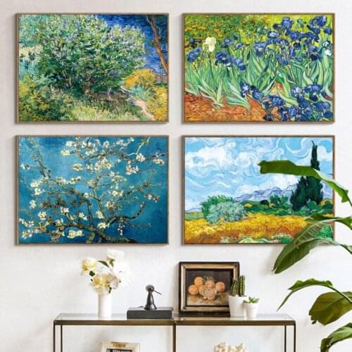 Classic Van Gogh Painting Waterproof Frameless Printed Canvas Poster Hanging Picture For Home Wall Decor