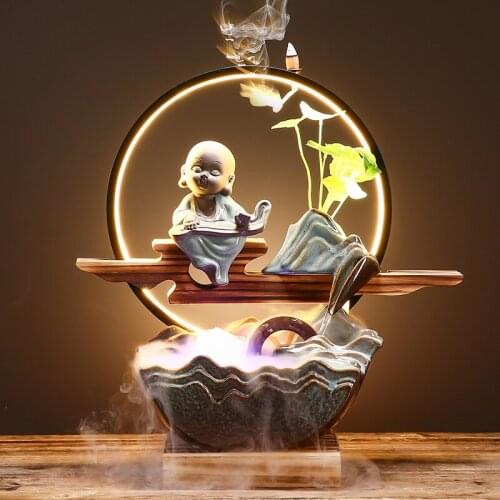 Creative Fountain Lucky Fengshui Wheel Decoration Home Living Room Water Purifier Fish Tank Flowing Water Ornaments