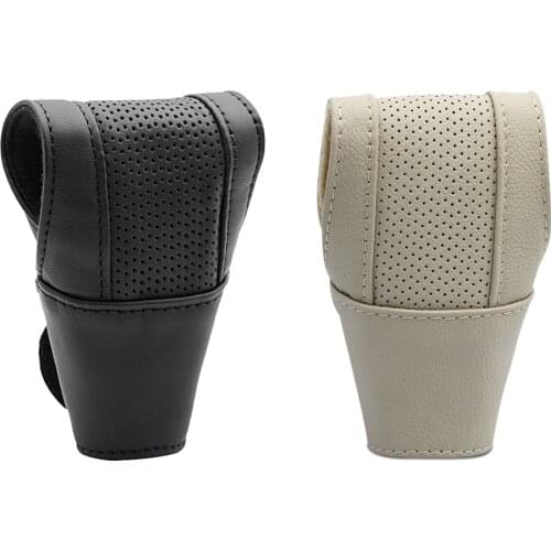 Lether Car Accessories Gear Shift Knob Collars Cover Protect Auto Gearbox Gearshift Stick Handle Level Change Case Protection