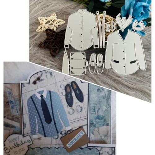 Dad father men shirts shoes tie Metal Cutting Dies decoration scrapbook die cuts Album Paper Card Craft Embossing cutting die