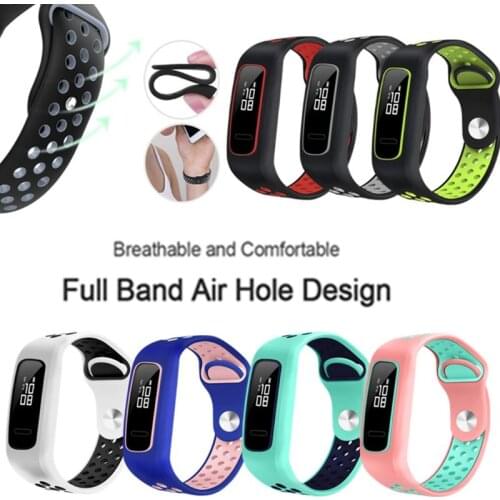Soft Silicone Two-Color Watch Band Wrist Strap Bracelet Replacement for Huawei 3e/Huawei Honor 4 Running/Huawei AW70 Smart Watch