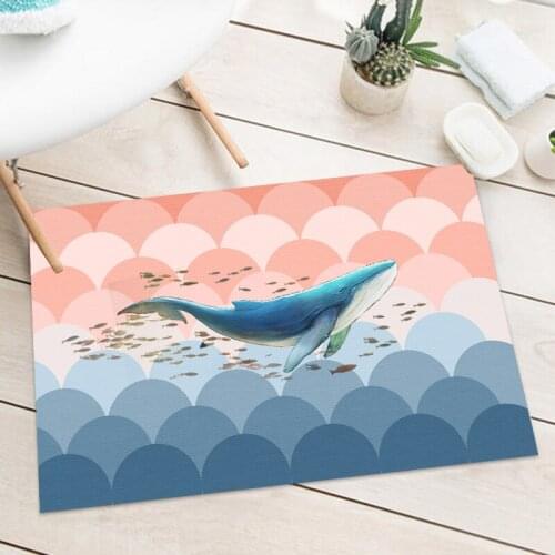 40*60 Cartoon Type Floor Stickers Waterproof, Non-slip, Wear-resistant, Personalized 3d Three-dimensional Ocean Free Dolphin Lan