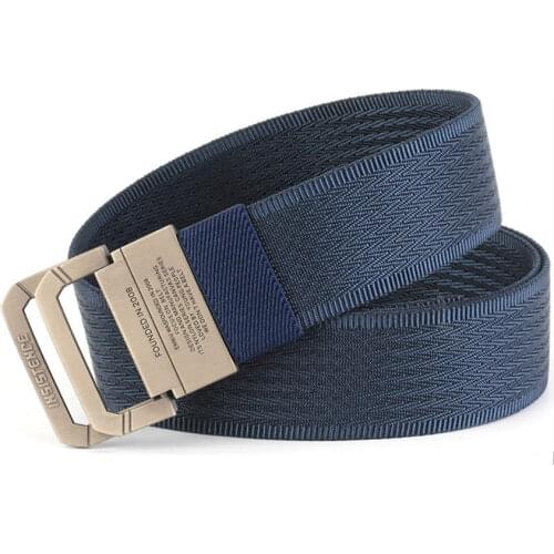 Men Nylon Belt For Jeans Pants Elastic Tactical Belts Multifunctional Training Male Canvas Army Belt Double Ring Metal Buckle