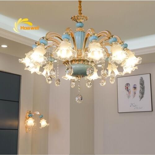 Nordic Luxury LED Chandelier Lighting Living Room Dining Room Loft Crystal Ceiling Chandelier Lamp for Home Kitchen Hanging Lamp