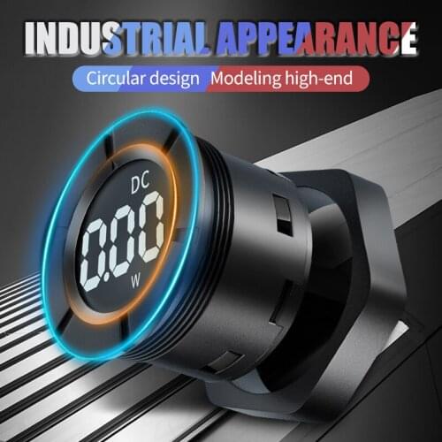 Peacefair New Round LCD Power Meter Digital Wattmeter DC Voltage Reverse Protection 0-300V 30KW PZEM-019W With 100A Shunt