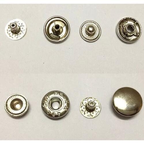 Silver Snap Fasteners Popper Press Stud Sewing Leather Button in 8mm