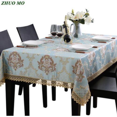Luxury lace tablecloth Rectangular Table Cloth Cover Wedding decoration Kitchen accessories for Hotel Home Decor Table cover