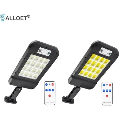 160LED 240COB Solar Light Outdoor Remote Control Lamp Human Body Induction Street Lamp Waterproof Wall Light Garden Lighting