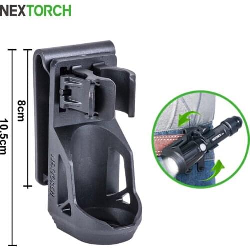 NEXTORCH 360 Degree Tactical Flashlight Holster Angle Rotatable Tactical Duable Flashlight Holder V5 for 1"-1.25" Flashlight
