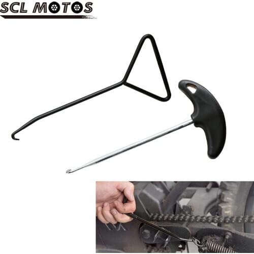 SCL MOTOS Universal Motorcycle Stainless Steel Exhaust Pipe Stand Spring Hook Puller Tool Motorbike Accessories
