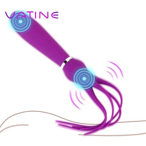 VATINE Massager Dildo Vibrator Nipples Clit Stimulation Sex Toys For Couple G Spot Female Masturbation SM Whip 9 Speed