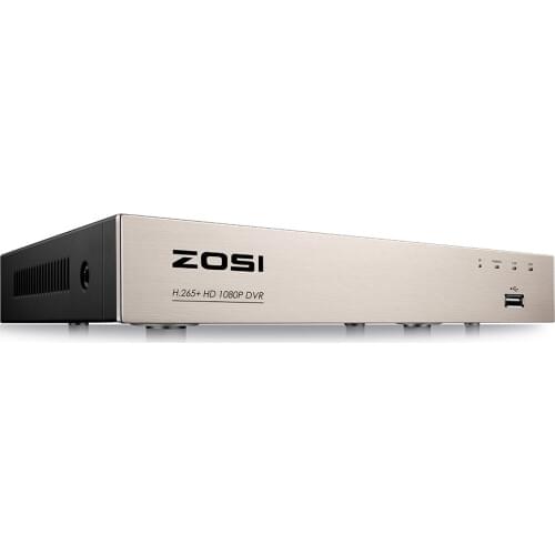 ZOSI H.265+ 1080P 4CH TVI Network DVR Motion Detection Free App for CCTV Camera System 4 Channel 2.0MP Hybrid 4in1 DVR
