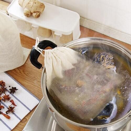 1Pc Multifunctional Drawstring Spice Filter Bag Chinese Medicine Tea Herb Pouch