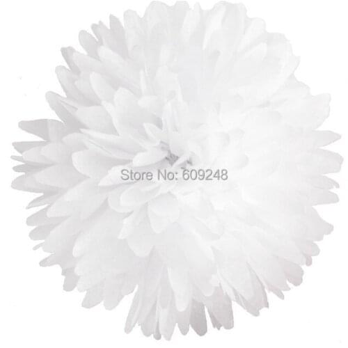 10pcs 8"(20cm) Wedding Party Holiday Decoration White Tissue Paper Pom Poms Flower Ball,3 Days Delivery on Orders over $100