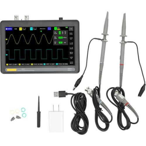 1013D Hand-Held Dual Channel Digital Touch Plate Oscilloscope 100M Bandwidth 1GS Sampling Rate