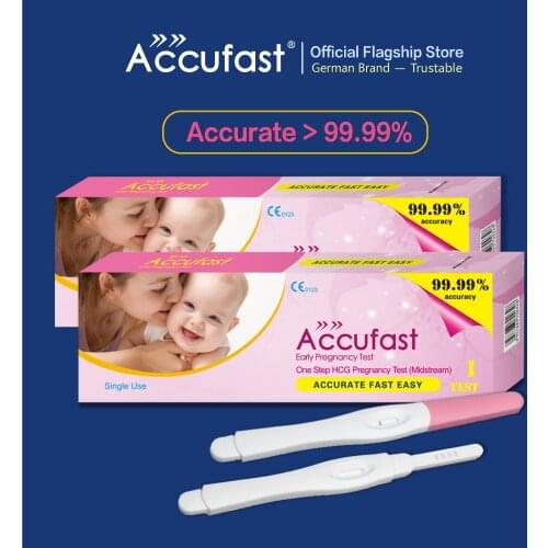 ACCUFAST 2Pcs Hcg Pregnancy Test Kits For Women Over 99% Accuracy Rapid Urine Fertility Test Early Fast Pregnancy Test Stick