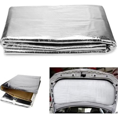 Car-Styling Car Hood Engine Firewall Heat Mat Sound Insulation Shield Mat Deadening Aluminum Foil Sticker Shield Mat