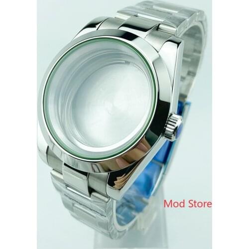 10ATM 330FT 39mm MILGAUSS Style Sapphire Crystal Watch Case Stainless Steel Watchband Fit ETA2836 Miyota8215 Seagull2836 Mov't