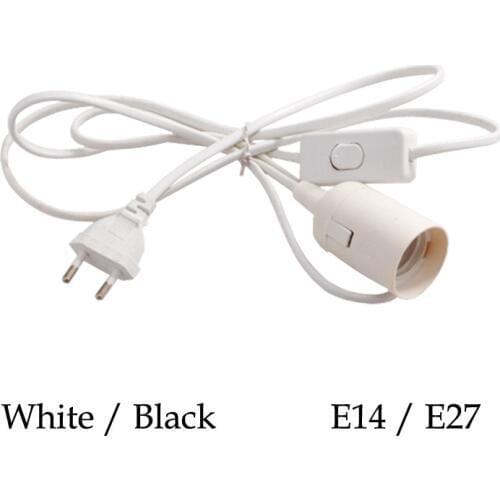 E27 E14 Lamp Base EU US Hanging Pendant LED Light Fixture Lamp Bulb Socket Cord Adapter With On/Off Switch Lamp Bases Holder