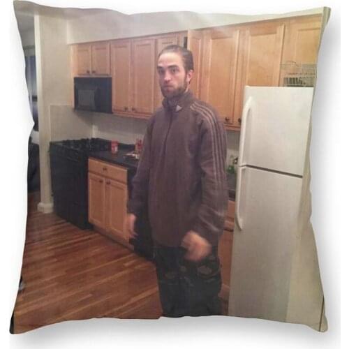 Funny Robert Pattinson Standing Meme Throw Pillow Case Home Decorative Square Cushion Cover 40x40cm Pillowcover for Living Room
