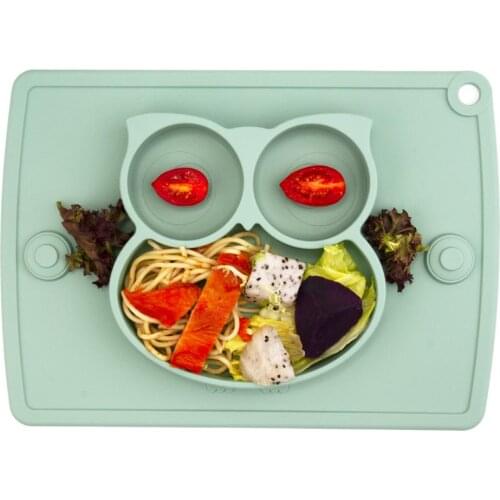 Baby Placemat Silicone Suction Plates for Children Infants Feeding Food Tableware Tray Dishes Easy to Clean Silicone Mat