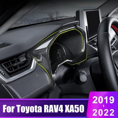 For Toyota RAV4 RAV 4 2019 2020 2021 XA50 ABS Dashboard Display Meter Ring Speedometer Gauge Cover Trim Frame Accessories