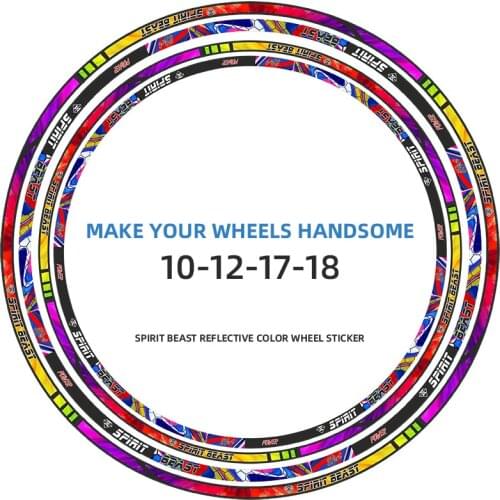 SPIRIT BEAST Motorcycle Wheel Tire Stickers Reflective Rim Tape Wheel Rims Protector Strip