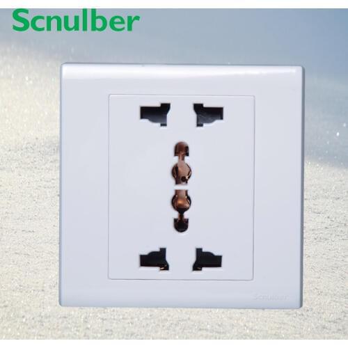 EU AU US UK standard double multi funcational 3p 3 poles wall switch socket outlet
