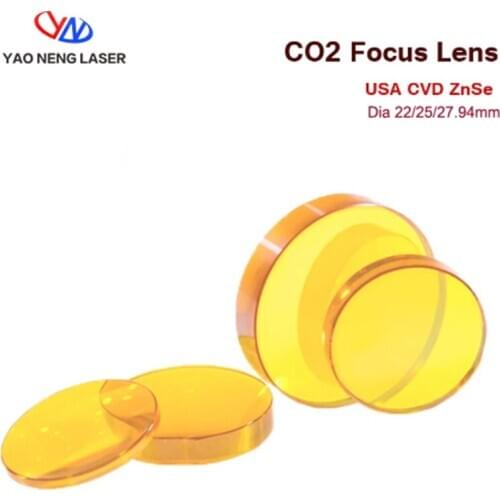 Yaoneng CO2 USA ZnSe Focus Lens for Laser Engraving Cutter Machine Dia. 18mm 19.05mm 20mm