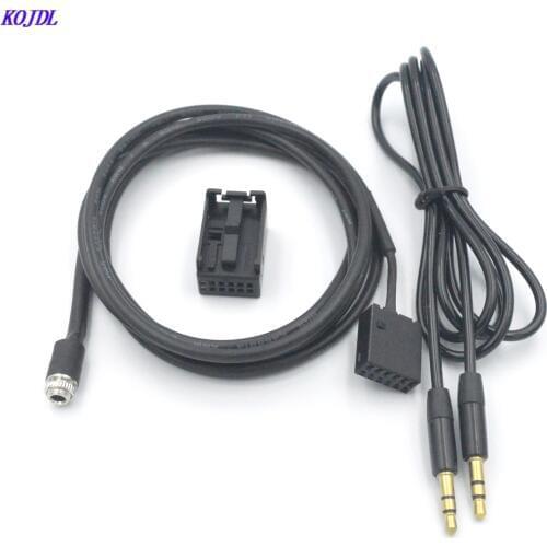 1set 3.5MM Car radio AUX cable Adapter suit 12pin Audio connector Cable For BMW Z4 E83 E85 E86 X3 X5 MINI mobile phone MP3 kit