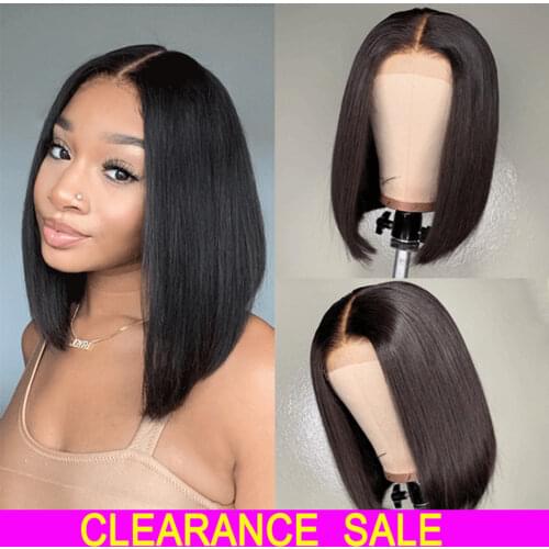 Short Bob Wigs U Part Human Hair Wigs For Black Women Brazilian Straight Human Hair Wigs Remy Cheap Human Hair U Part Bob Wigs