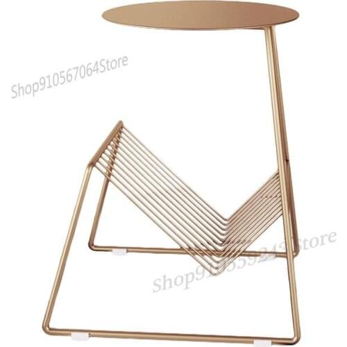 Nordic Creative Multifunctional Small Coffee Table Storage Sofa Side Table Metal Corner Table Ins Small Round Table Net Red Smal
