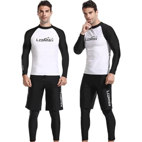 Adult Swimwear Beach Sun Protection Rash Guard Swimsuit One Piece With Sleeves Diving Men Swimsuit Long Sleeve Swimming Surfing