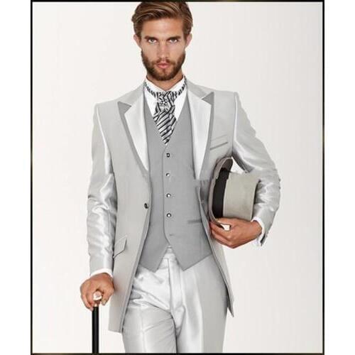 Morning Style Italian Custom Made Gentleman Suit 3Piece Men Wedding Prom Suits Groom Tuxedos blazer masculino(Jacket+Pants+Vest)