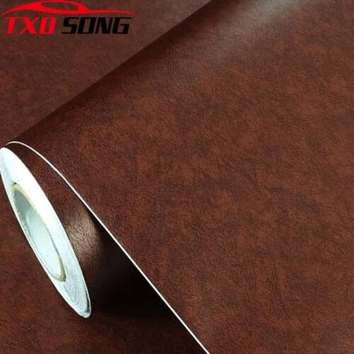 New Leather Pattern PVC Adhesive Vinyl Film Stickers Waterproof Decoration Change Color Decal Vinyl Wrap For Car Motorcycle