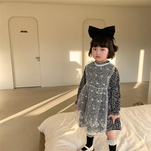 Girl Dress Kids Baby Gown 2021 Floral Spring Autumn Toddler Outwear Party Wedding Princess Tutu Dresses Cotton Children Clothing