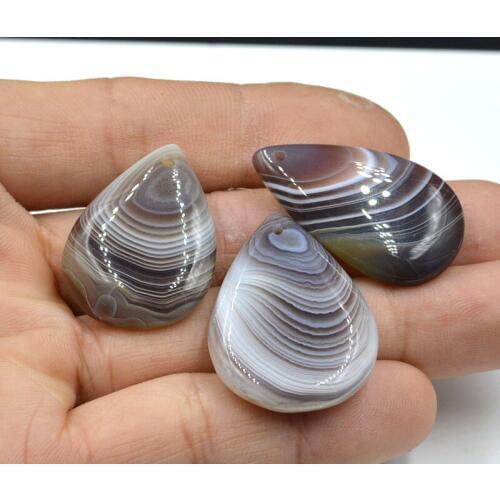 YA1961 Botswana Stone Teardrop Pendant 35x25mm,40x28mm