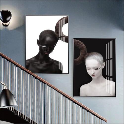 Post modern porch poster canvas painting art beauty painting sexy beauty bedroom mural North Europe living room hanging painting