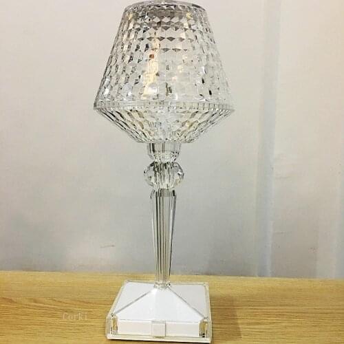 Transparent Prism Night Lights Acrylic Crystal Table lamp Room Bedside Decor Design Mini Desktop Transparent Table Led Light
